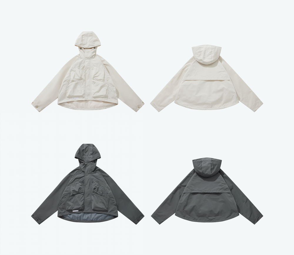 
                  
                    Tech Cropped Windbreaker Grey【L23-33GY】
                  
                