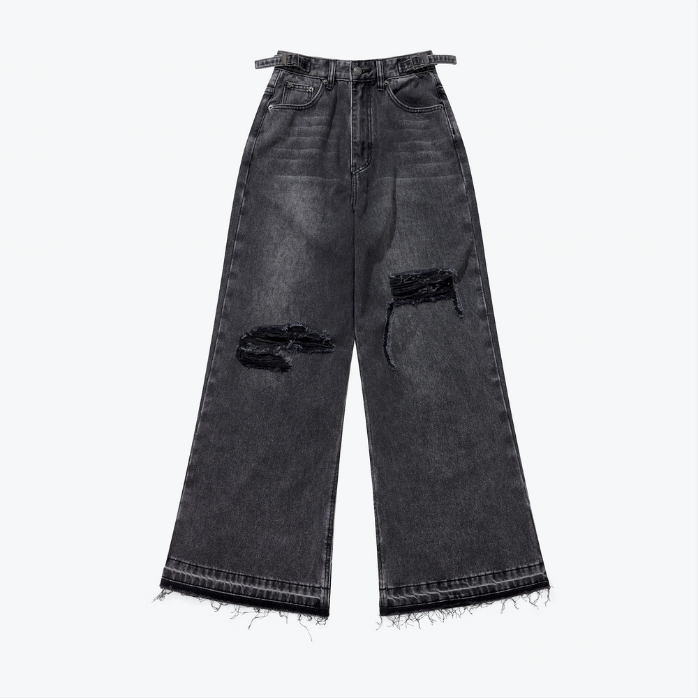 Low Rise Baggy Jeans Dark Grey【L23-45DG】