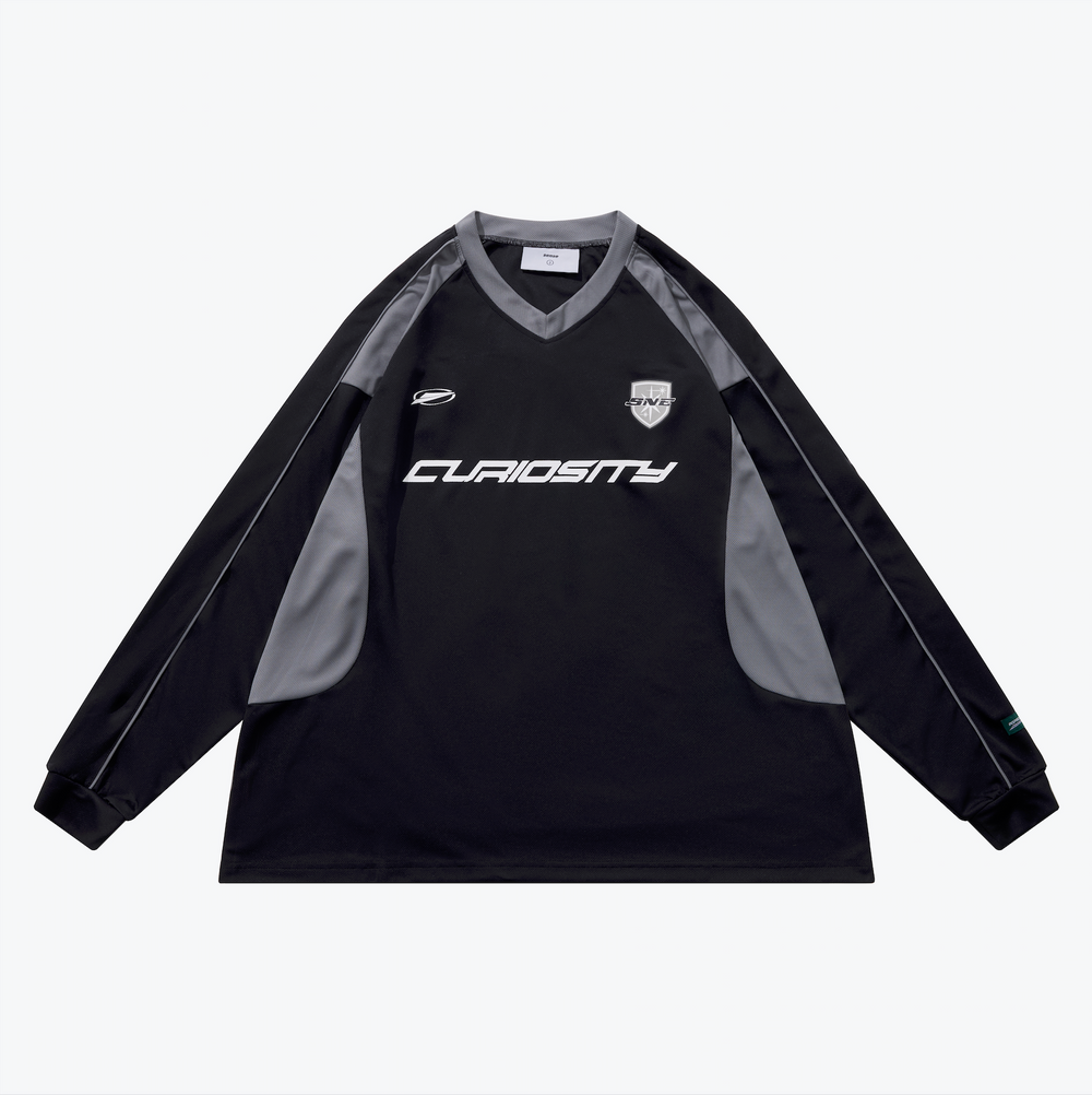 Sports Club Football Jersey LS Black【M23-T20BK】