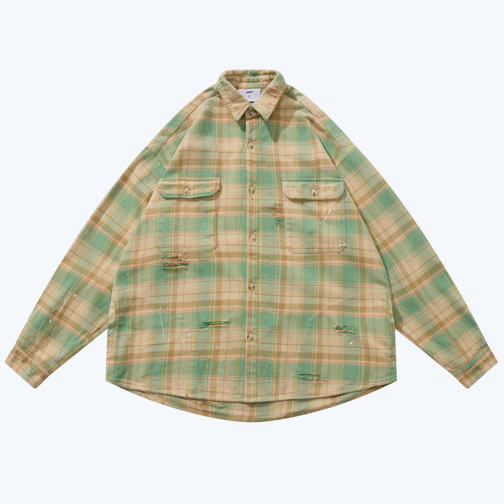 Ageing Destroy Fannel Field Green【M24-43GN】