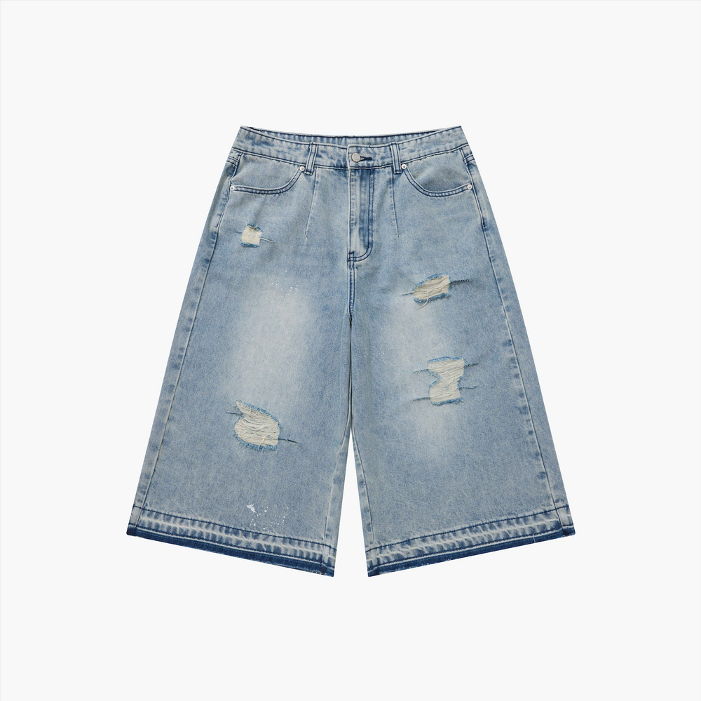 Destroy Capri Pants Blue【M24-06BL】