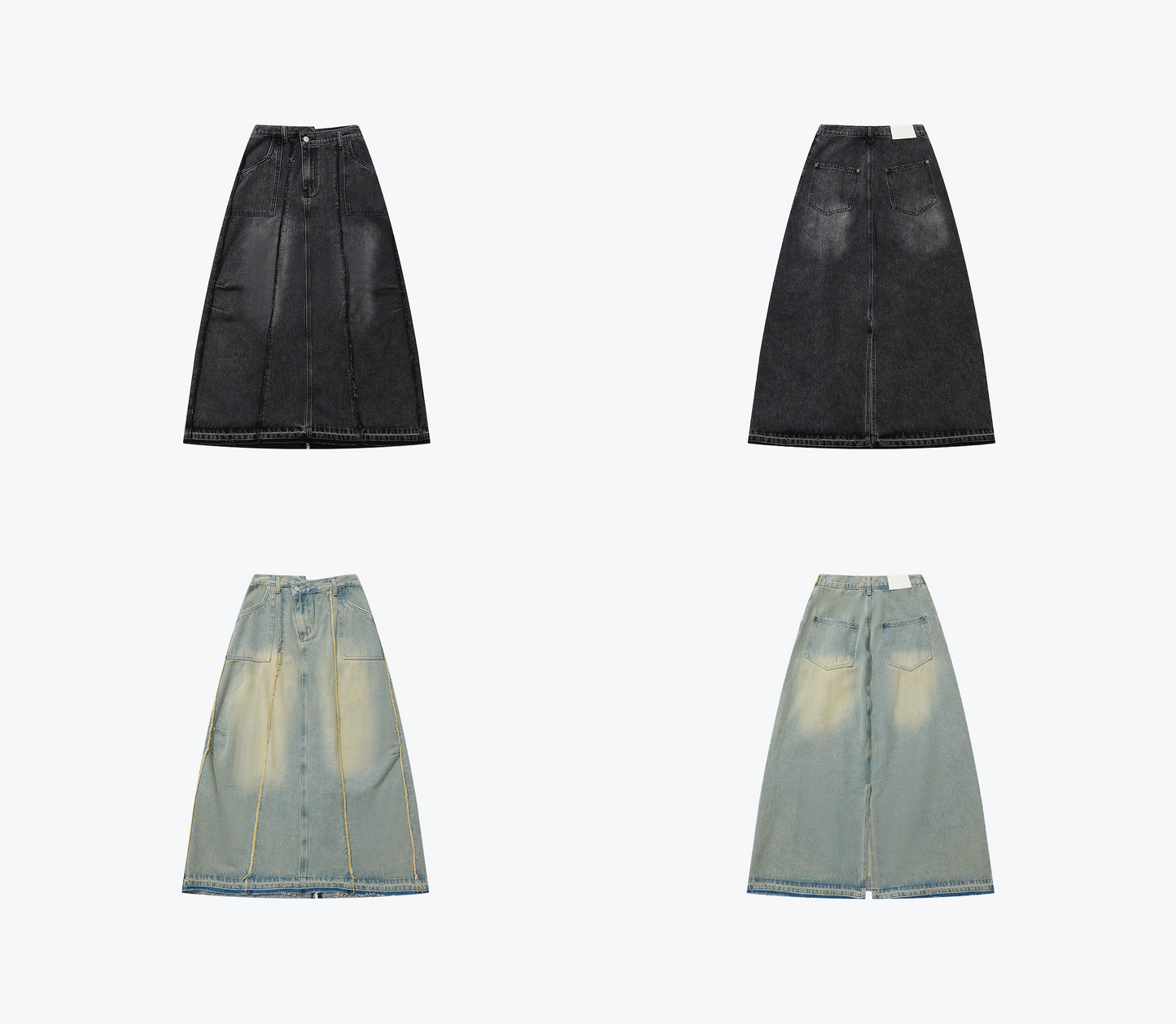
                  
                    Damage Denim Full Skirts Light Indigo【L24-35IN】
                  
                