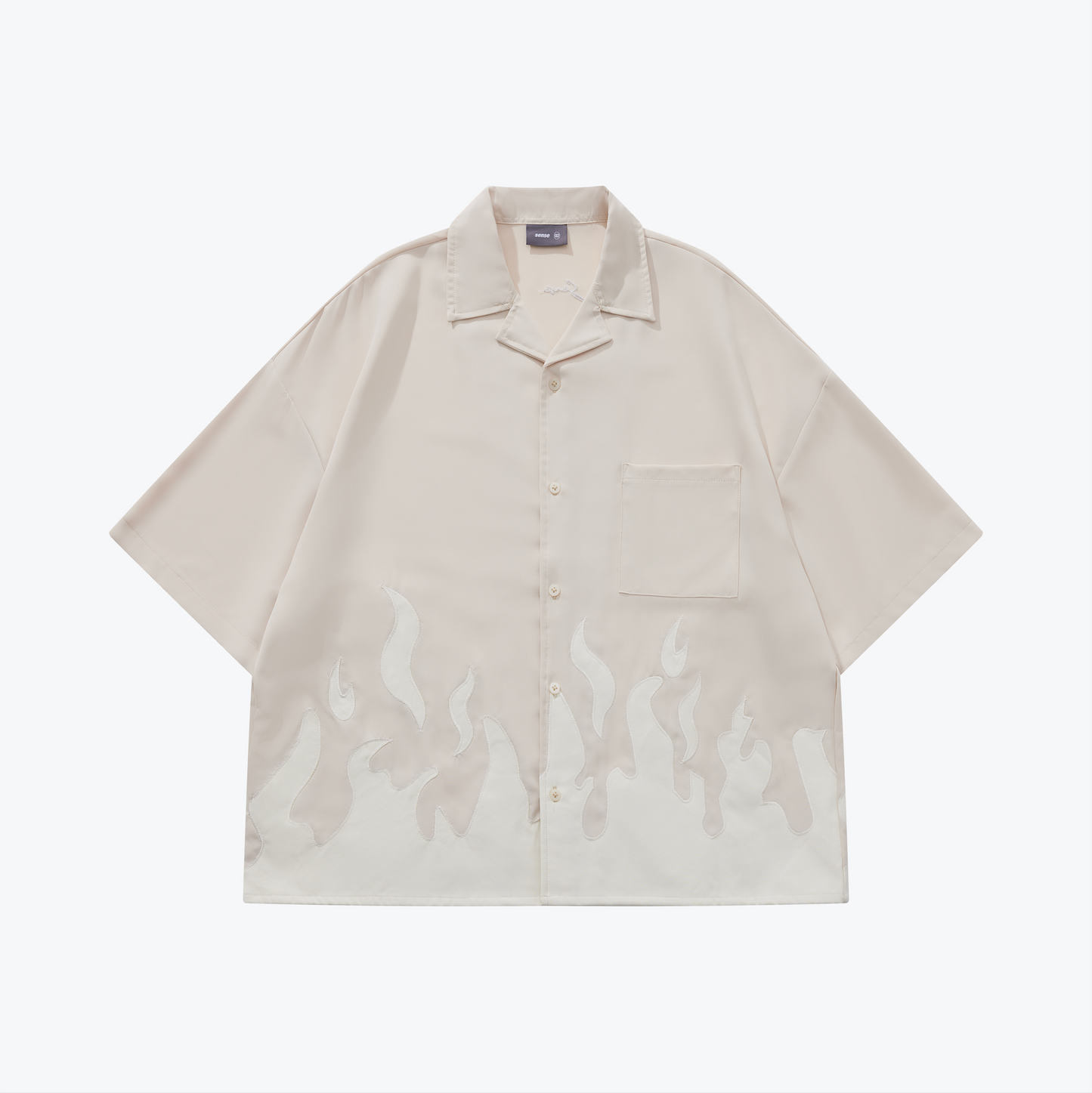 
                  
                    Flame Patch Collar Shirt Buff【M24-36BU】
                  
                