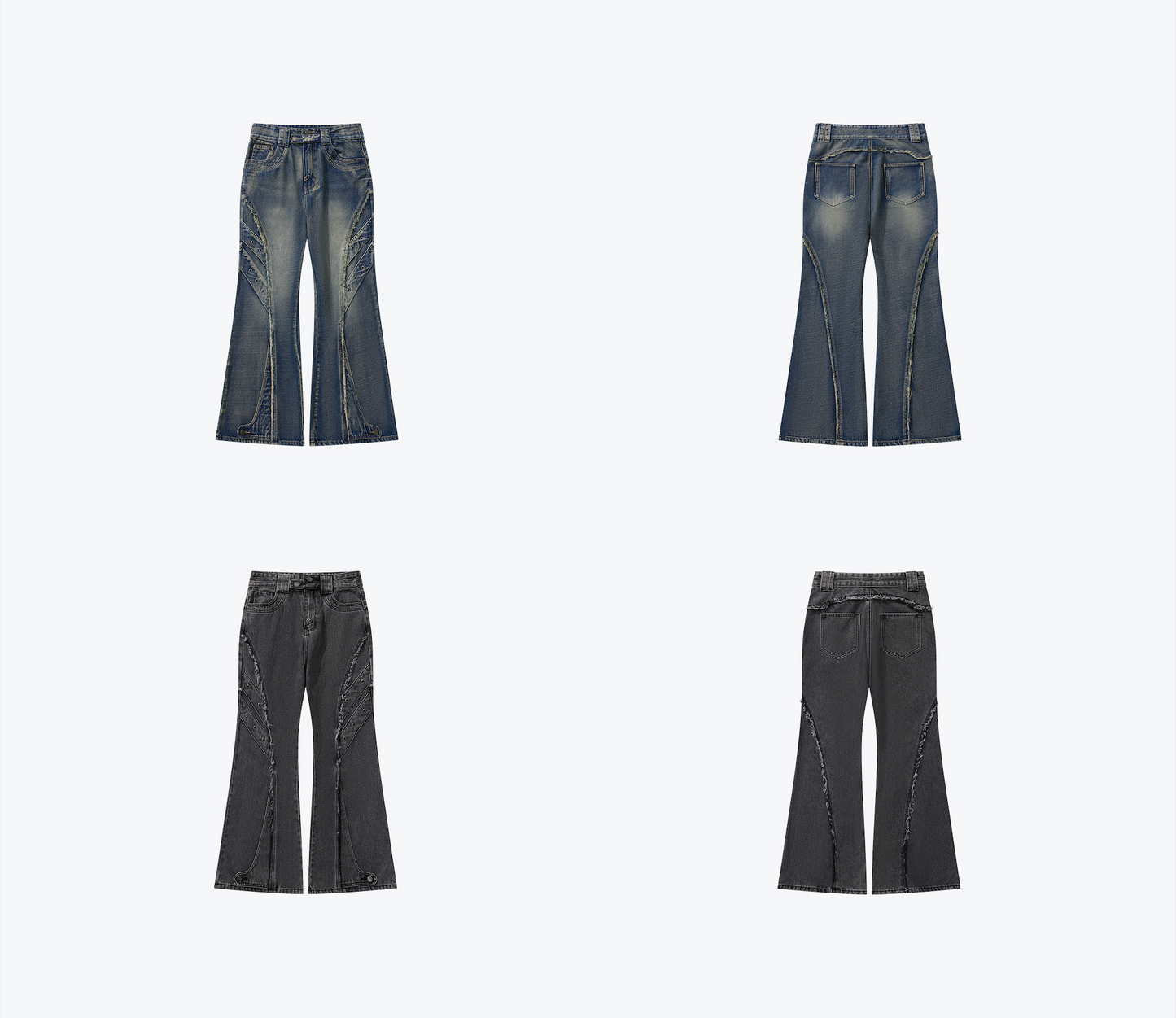 
                  
                    Damage Denim BootsCut Denim Pants Dusty Grey【L24-31DG】
                  
                
