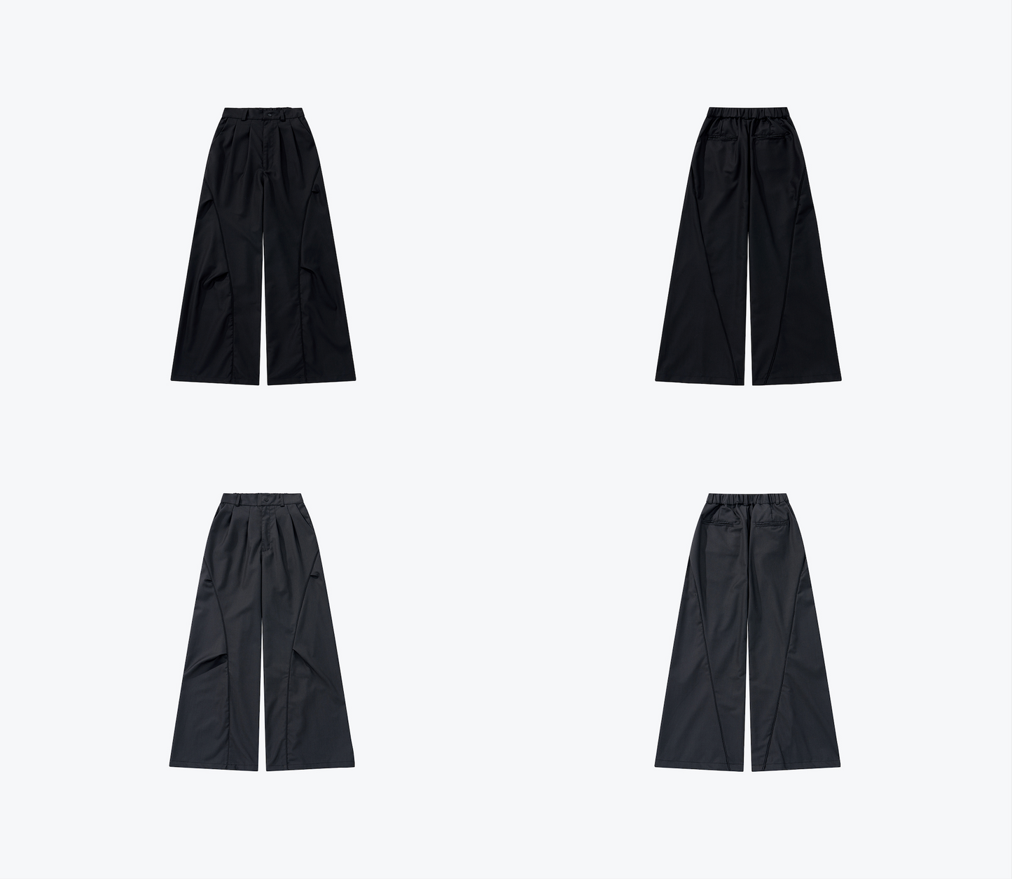 
                  
                    Ruched Long Wide Trousers Steel Grey【L24-45SG】
                  
                
