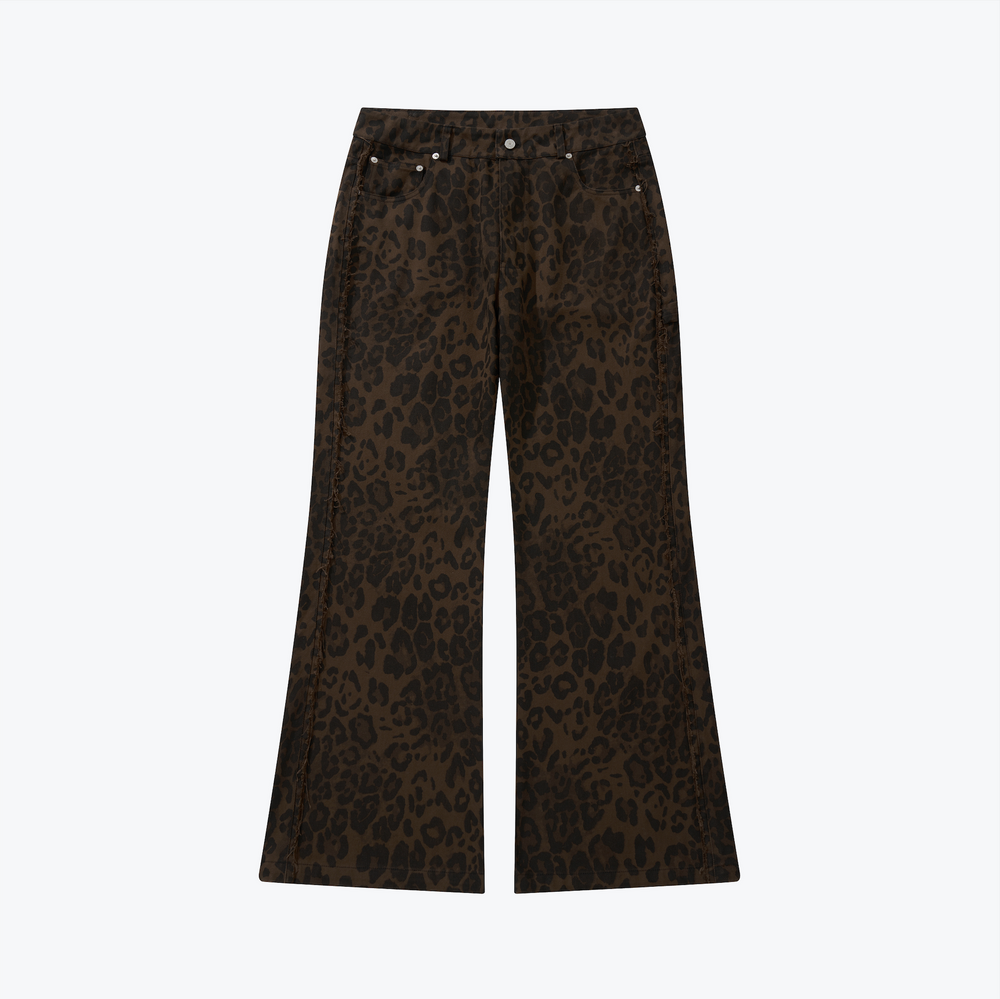 Leopard Flare Pants Sand【M24-42SD】