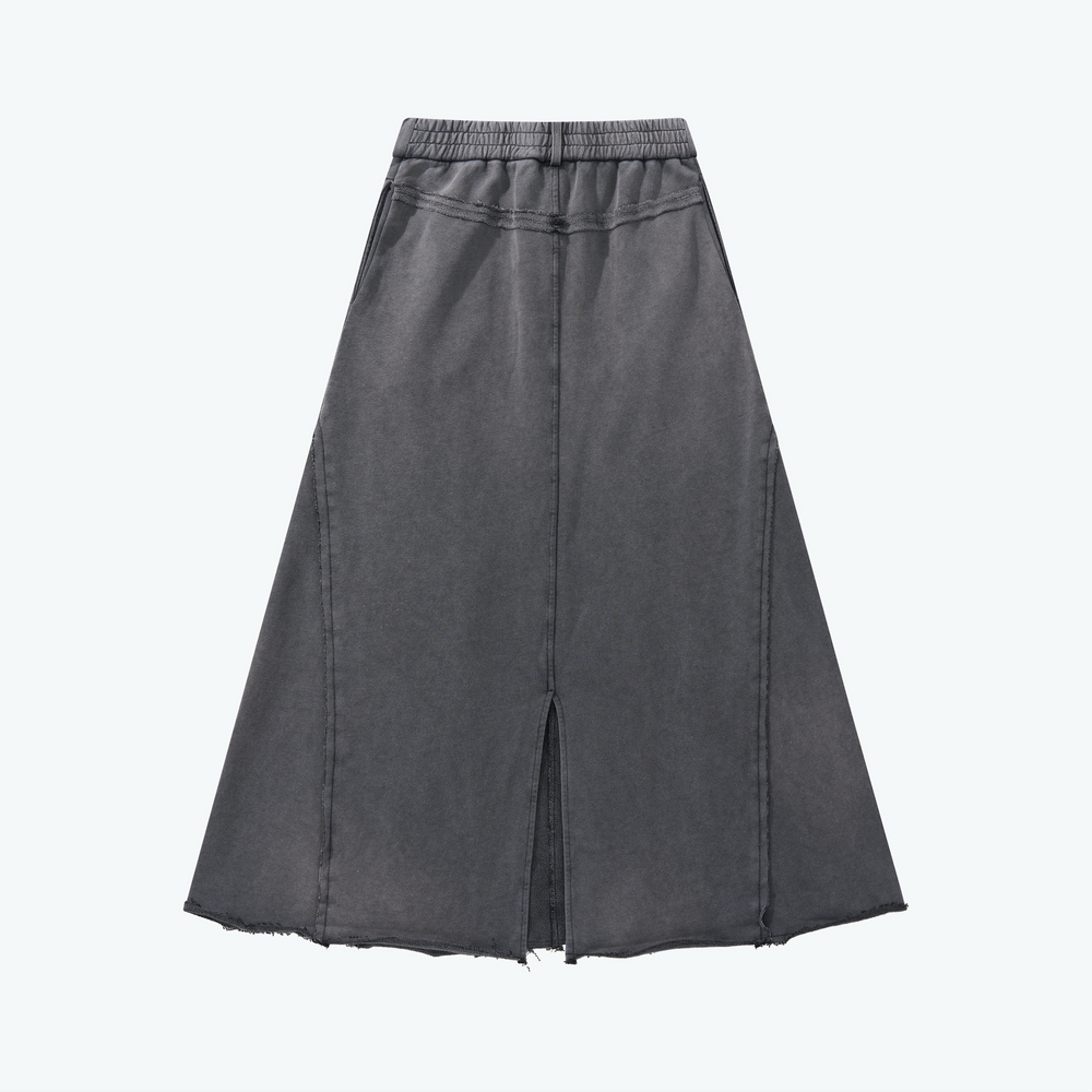 Mermaid Slit Sweat Skirt Charcoal【L24-51CH】
