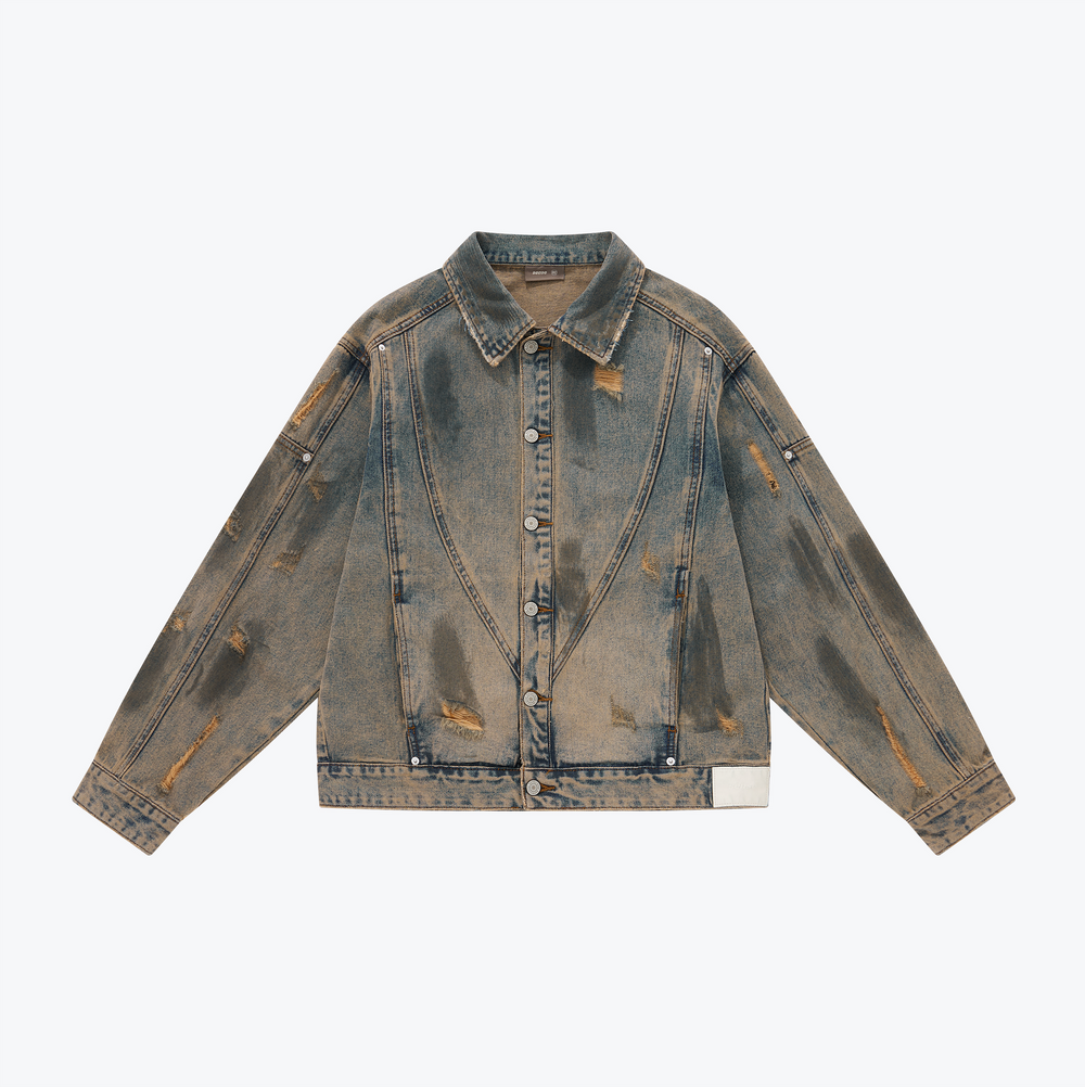 Cropped Fit Denim Jacket Mid Blue【L24-54MB】