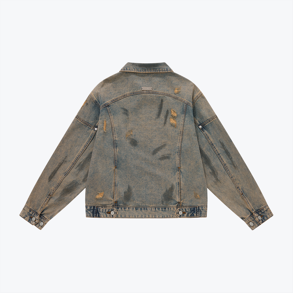 
                  
                    Cropped Fit Denim Jacket Mid Blue【L24-54MB】
                  
                