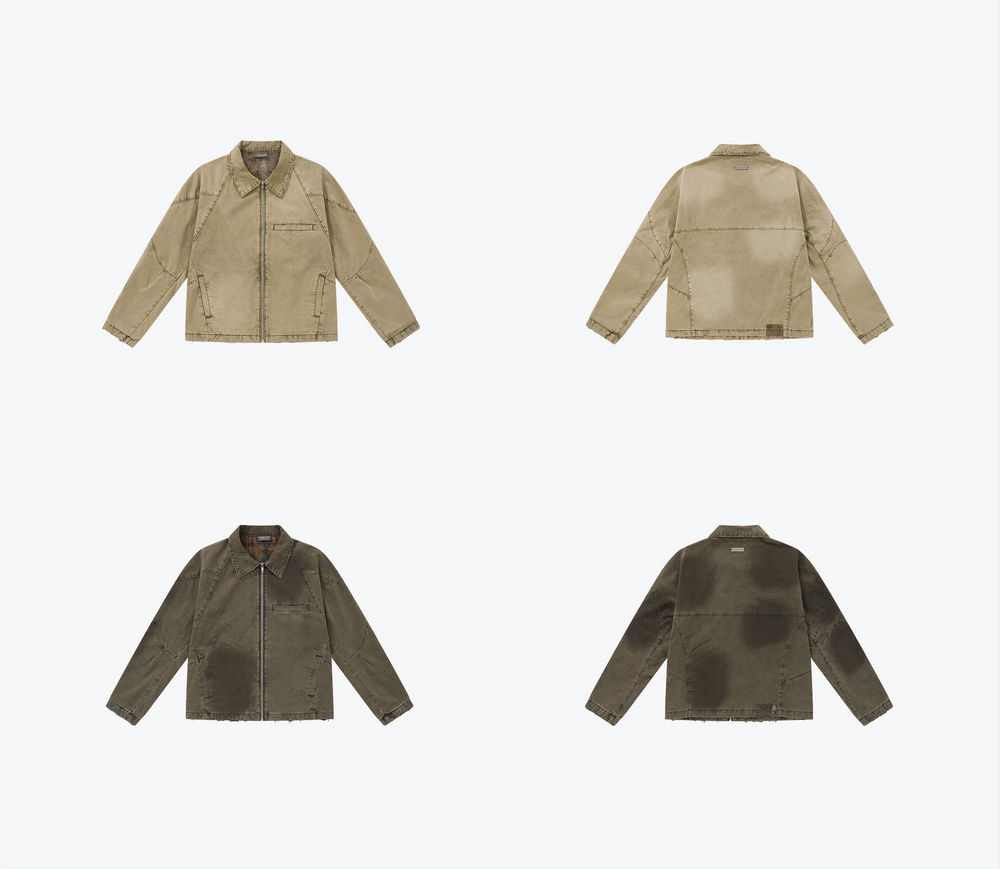 
                  
                    Faded Biker Jacket Khaki Light【M24-46KL】
                  
                