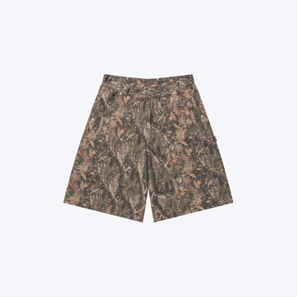 Double Knee Camo Shorts Woodland【M25-02WL】