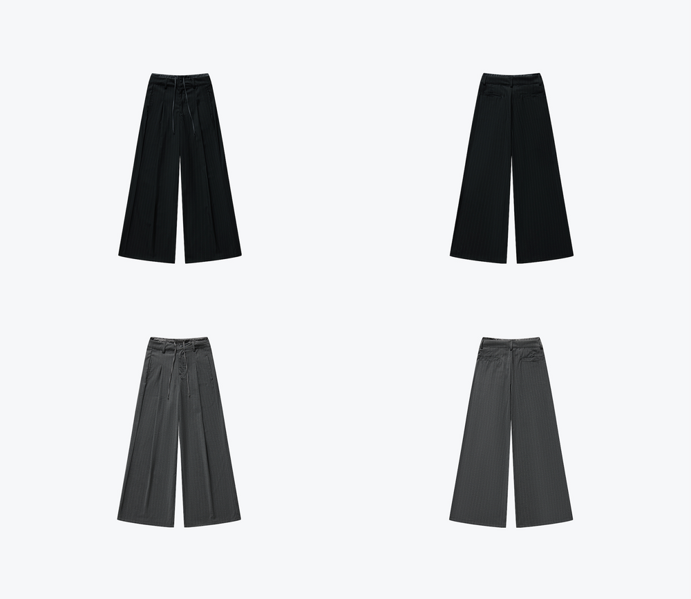 
                  
                    Double Layer Straight Trousers Grey【L25-03GY】
                  
                