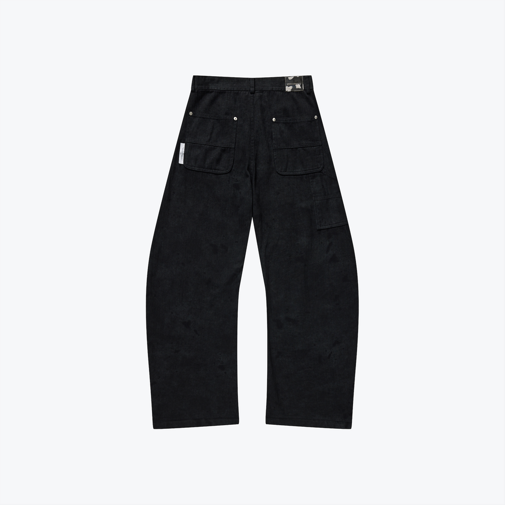 
                  
                    Curved Leg Trousers Dull Black【M25-30DB】
                  
                