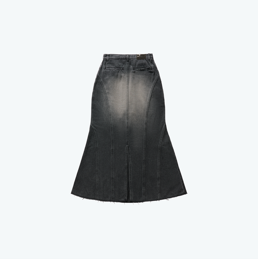 
                  
                    Twist Hole Denim Mermaid Skirt Charcoal【L24-56CH】
                  
                