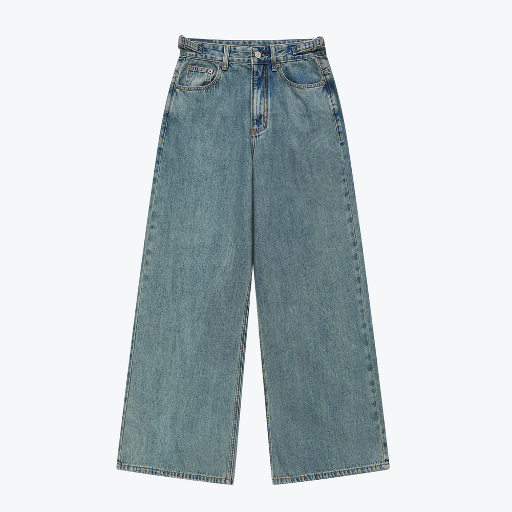 Low-Rise Wide-Leg Jeans Light Indigo【L25-29LI】
