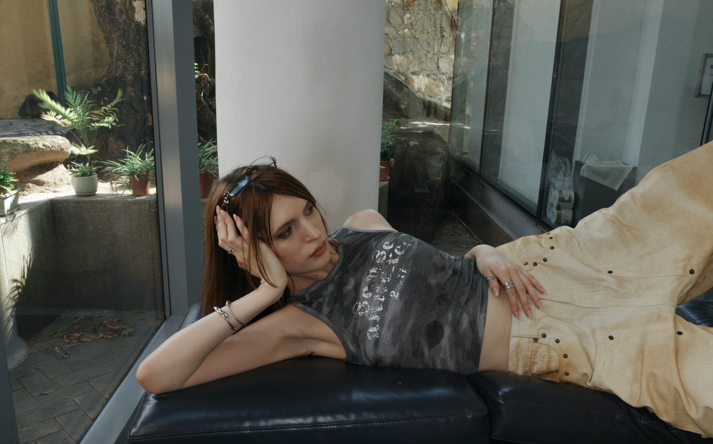 
                  
                    Ribbed Jersey Tank Top Grey【L26-T01GY】
                  
                