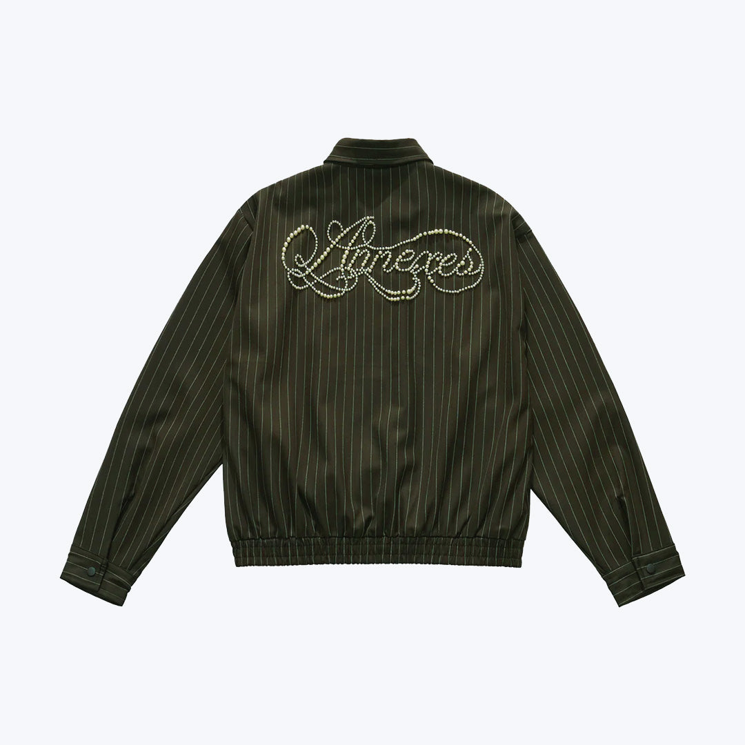 
                  
                    Pearl Stripe Jacket Olive【M25-50OL】
                  
                