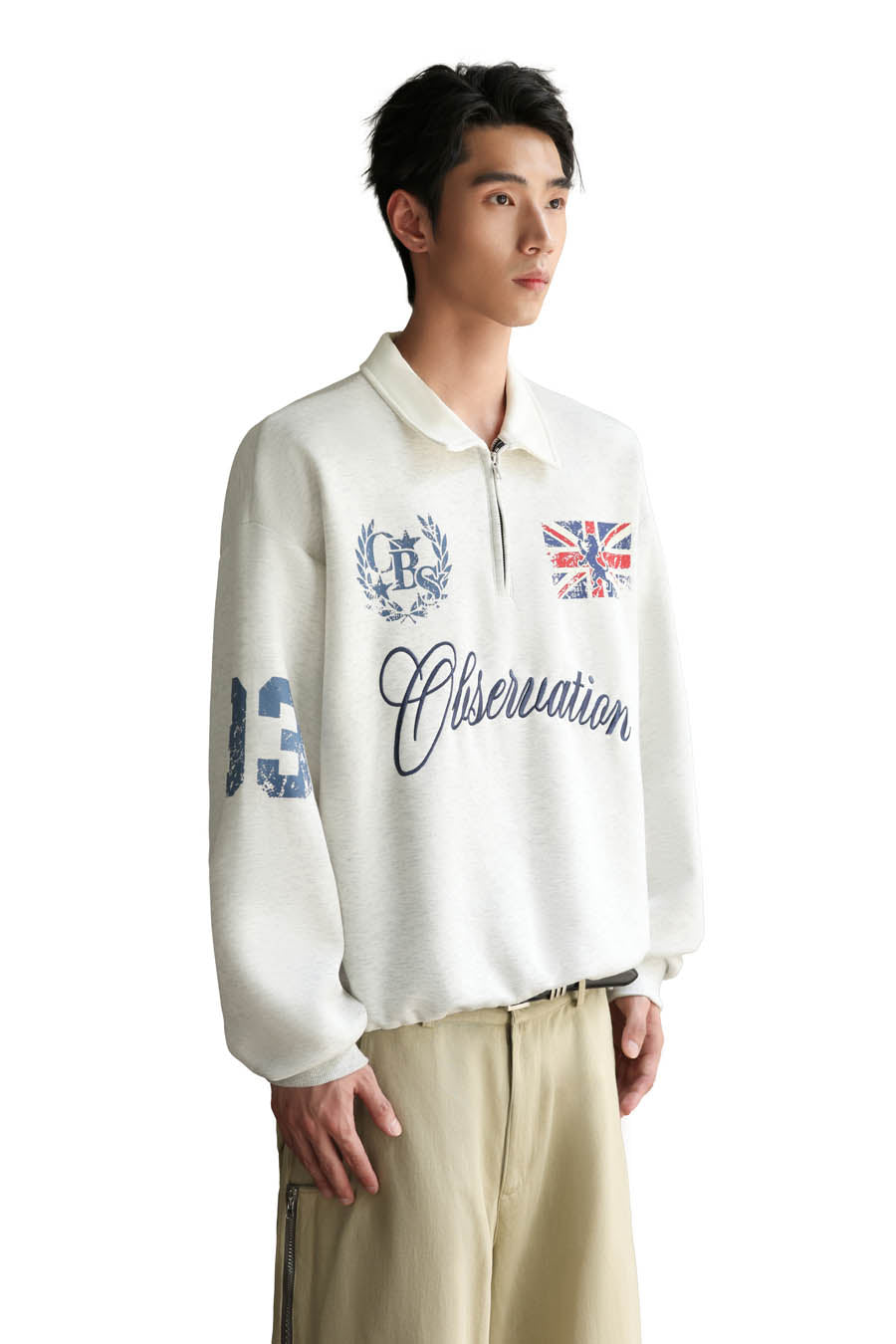 
                  
                    Collegiate Polo Sweat Shirt Grey【M26-23GY】
                  
                