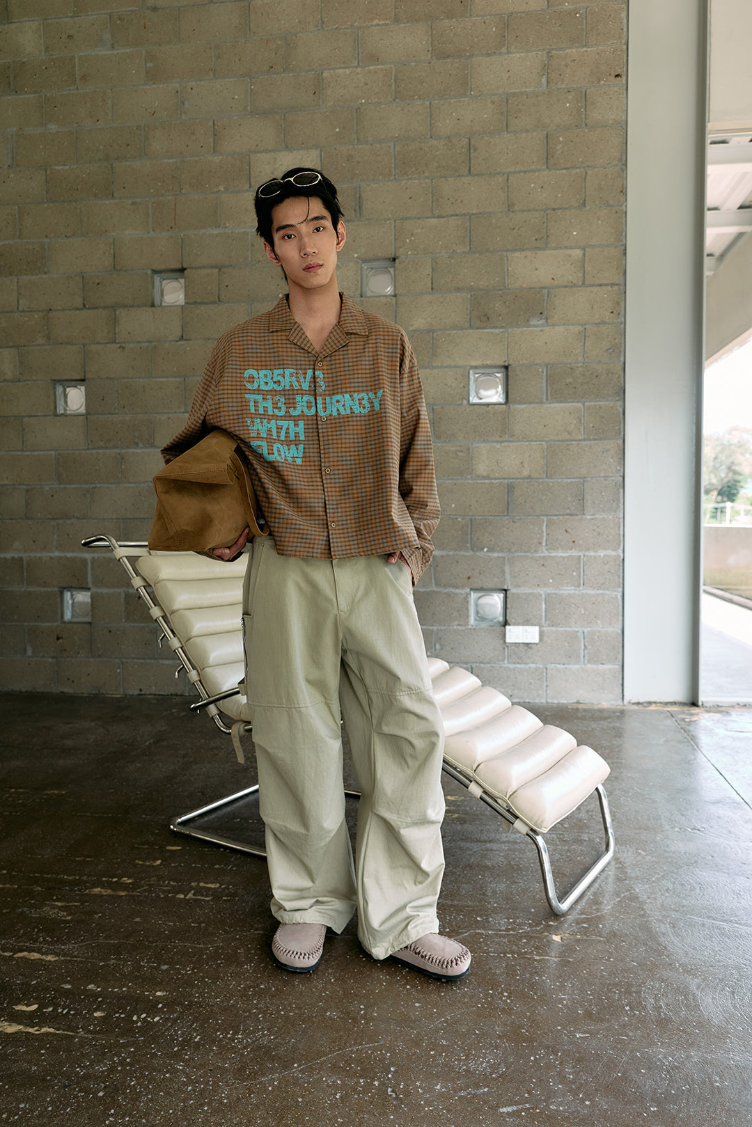 
                  
                    Boxy Crop Checker Jacket Brown【M26-25BR】
                  
                