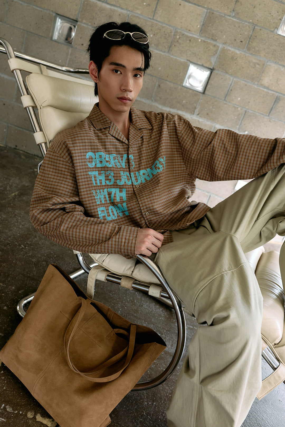 
                  
                    Boxy Crop Checker Jacket Brown【M26-25BR】
                  
                