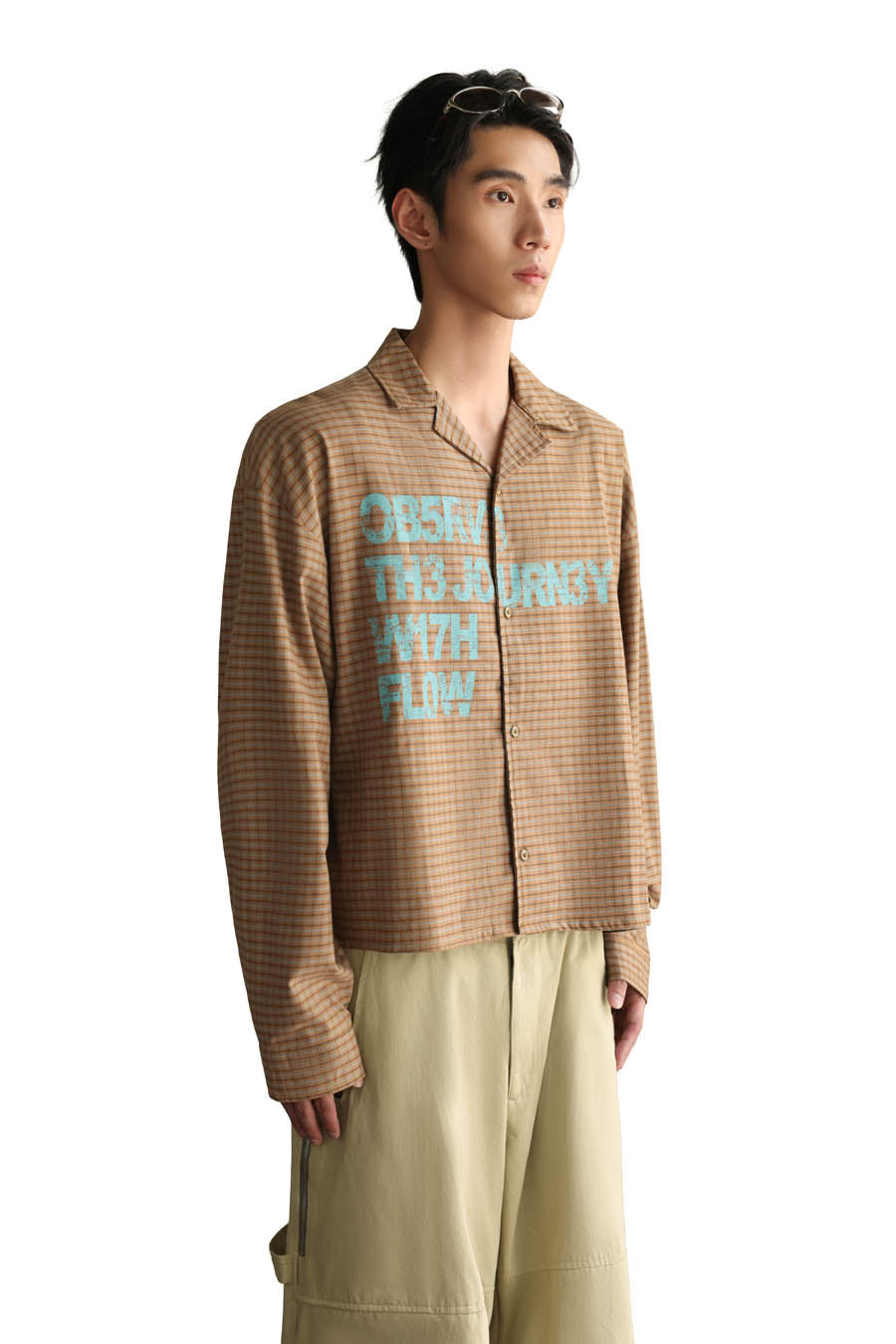 
                  
                    Boxy Crop Checker Jacket Brown【M26-25BR】
                  
                