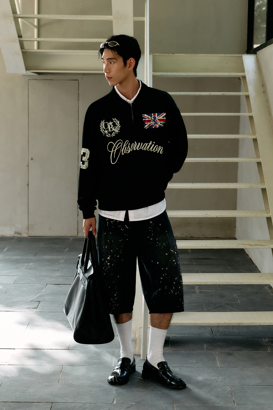 
                  
                    Collegiate Polo Sweat Shirt Black【M26-23BK】
                  
                