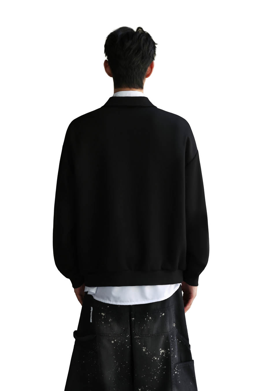 
                  
                    Collegiate Polo Sweat Shirt Black【M26-23BK】
                  
                
