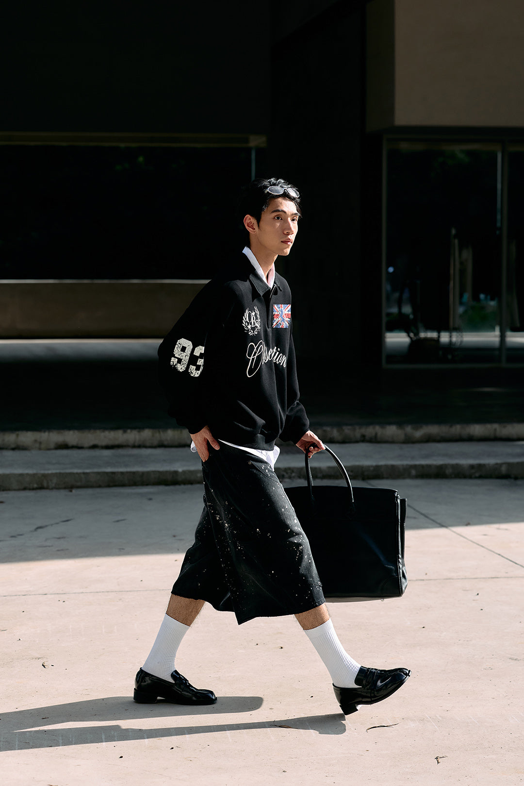 
                  
                    Collegiate Polo Sweat Shirt Black【M26-23BK】
                  
                