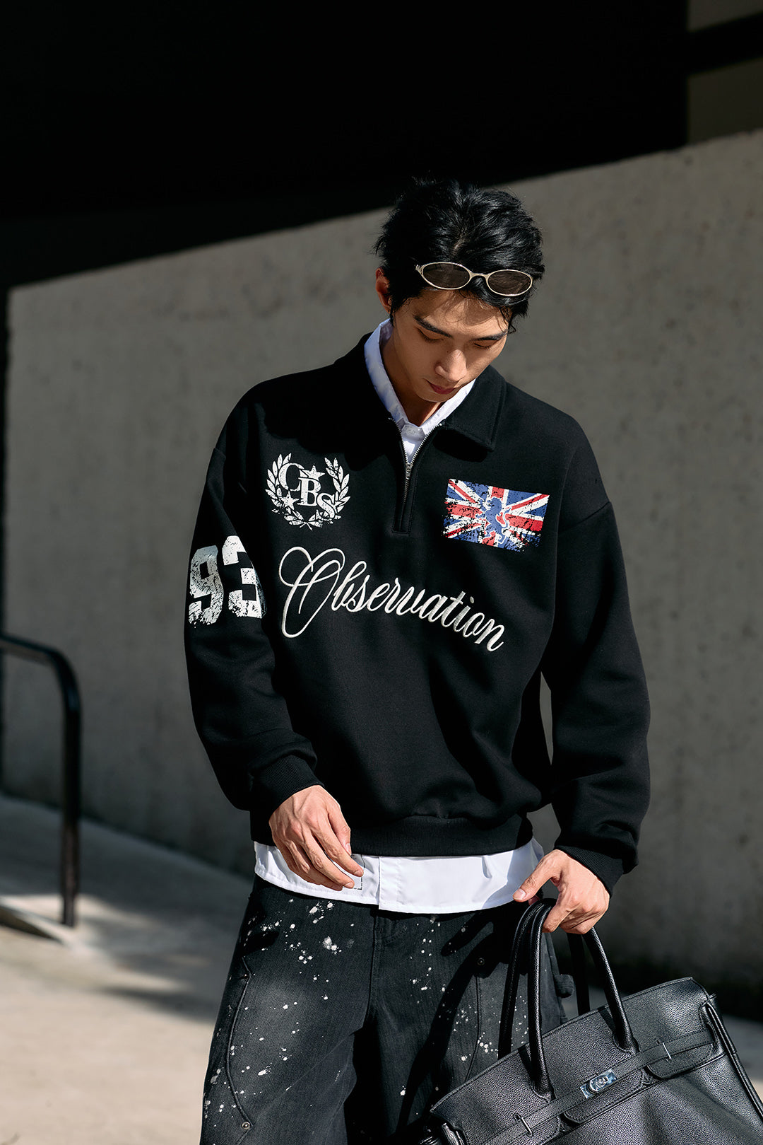 
                  
                    Collegiate Polo Sweat Shirt Black【M26-23BK】
                  
                