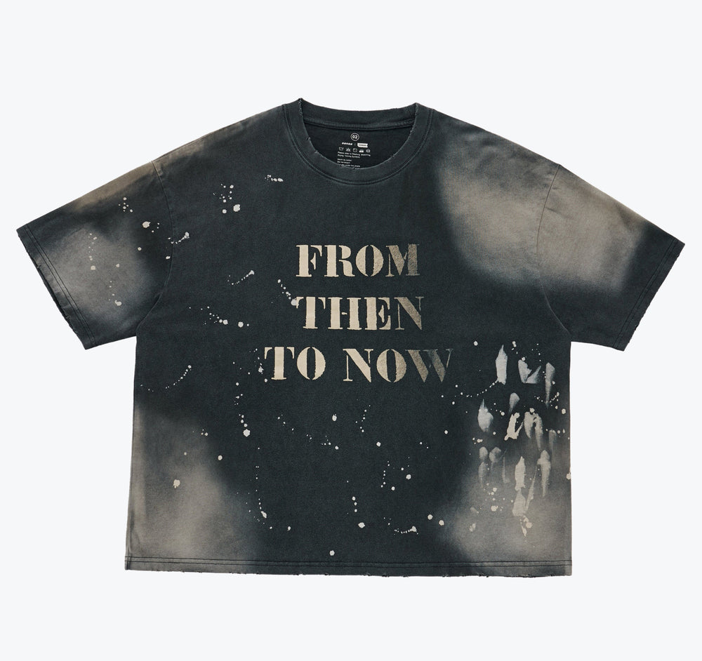 Wash Fade Slogan SS Black【SENXTM-T01BK】