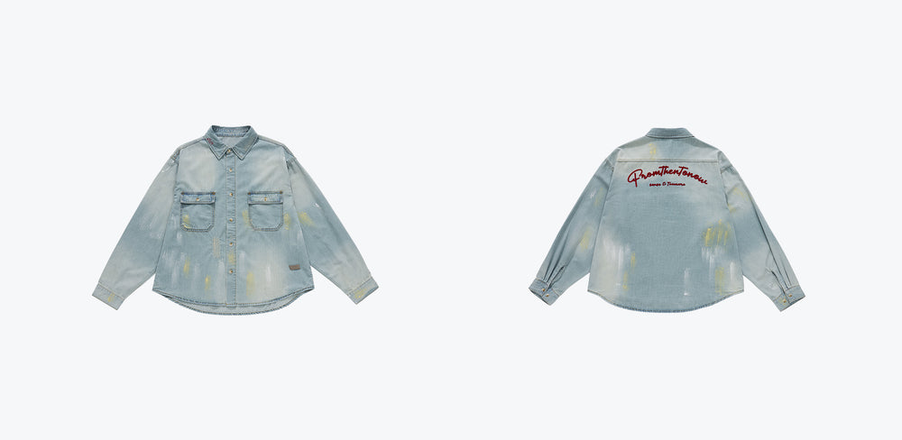 
                  
                    Ageing Wash Denim Shirt Blue【SENXTM-01BL】
                  
                