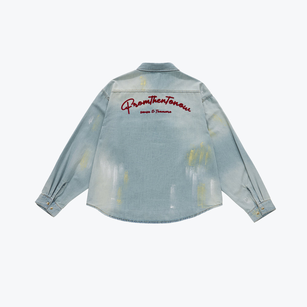 
                  
                    Ageing Wash Denim Shirt Blue【SENXTM-01BL】
                  
                