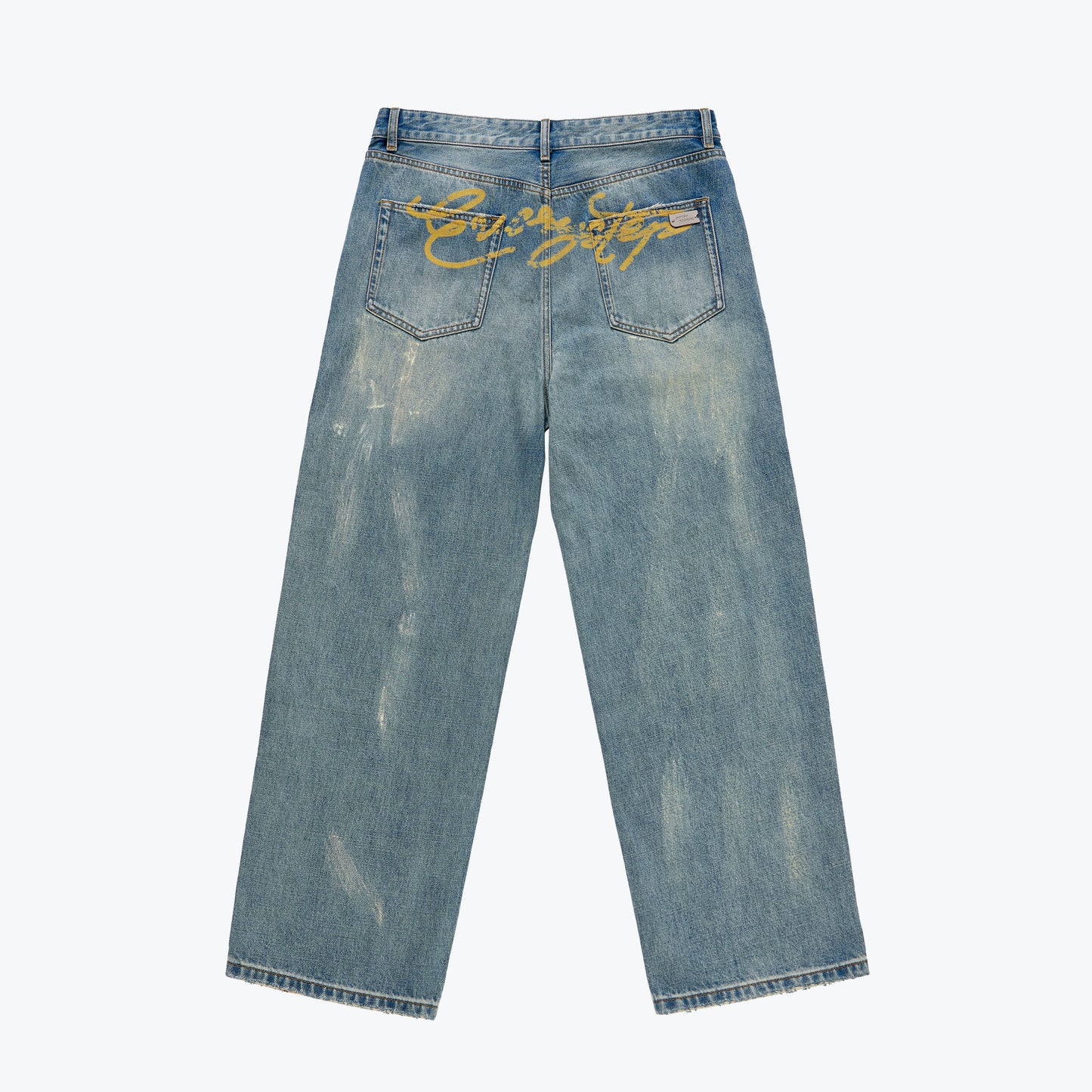 
                  
                    Print Splattered Washed Jeans Blue【SENxTM-02BL】
                  
                