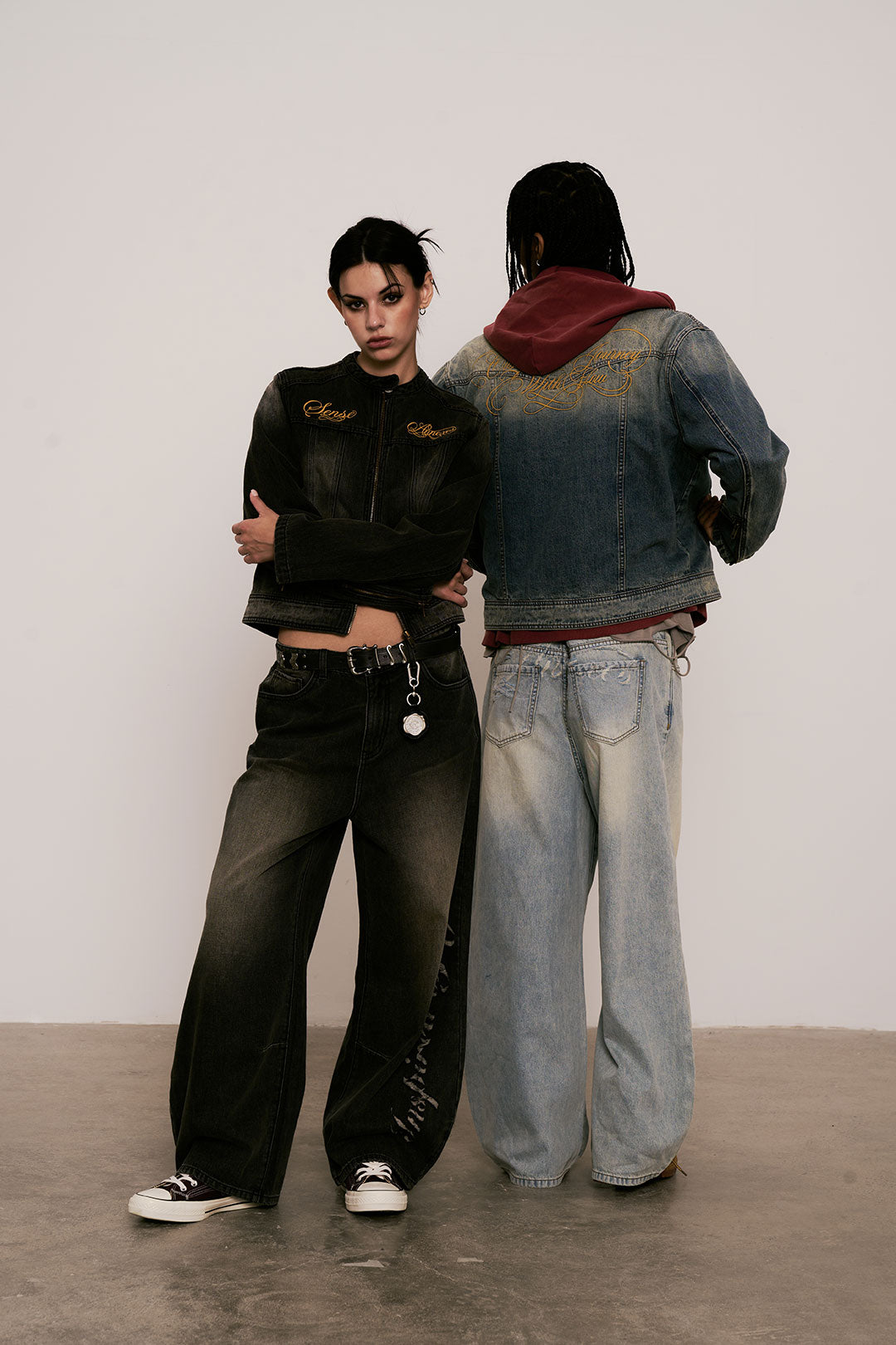 
                  
                    Damage Denim Barrel Leg Jeans Wash Blue【L25-36WB】
                  
                