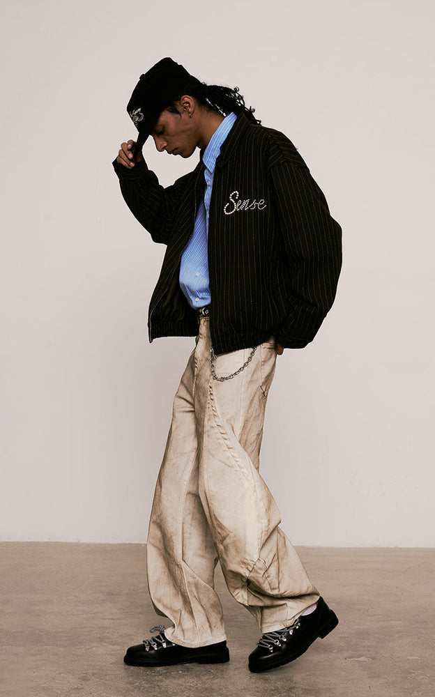 
                  
                    Pearl Stripe Jacket Olive【M25-50OL】
                  
                