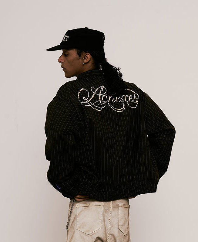 
                  
                    Pearl Stripe Jacket Olive【M25-50OL】
                  
                