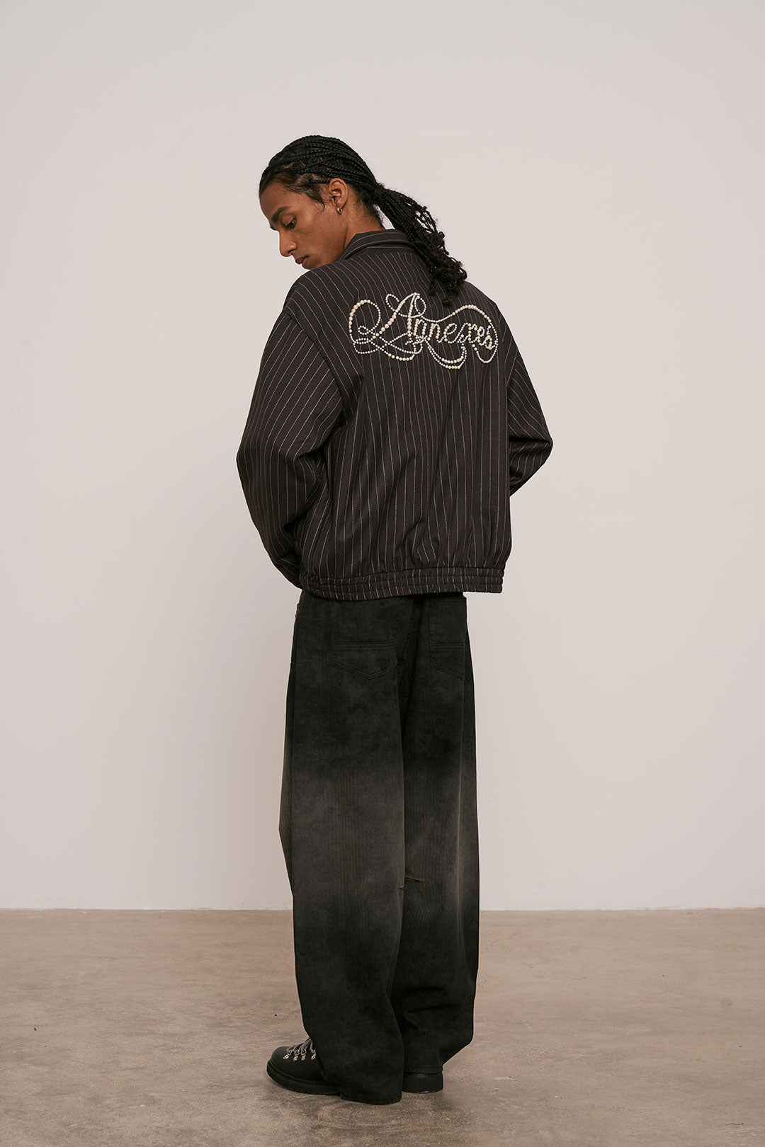 
                  
                    Pearl Stripe Jacket Black【M25-50BK】
                  
                