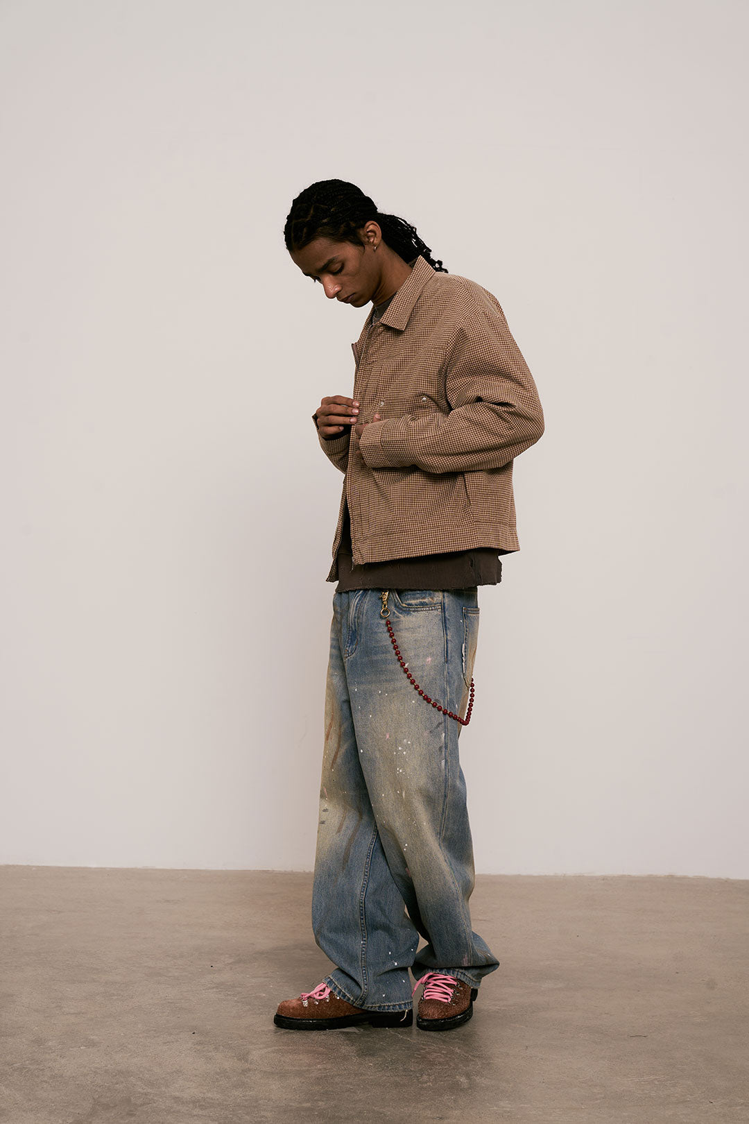 
                  
                    Dirty Straight Loose Cut Jeans Wash Blue【M25-39WB】
                  
                