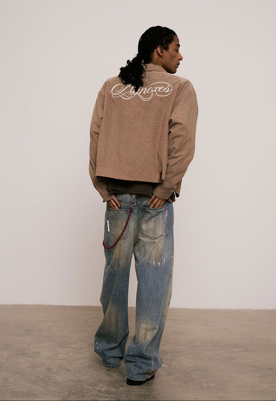 
                  
                    Embroidered Plaid Jacket Tan【M25-49TAN】
                  
                