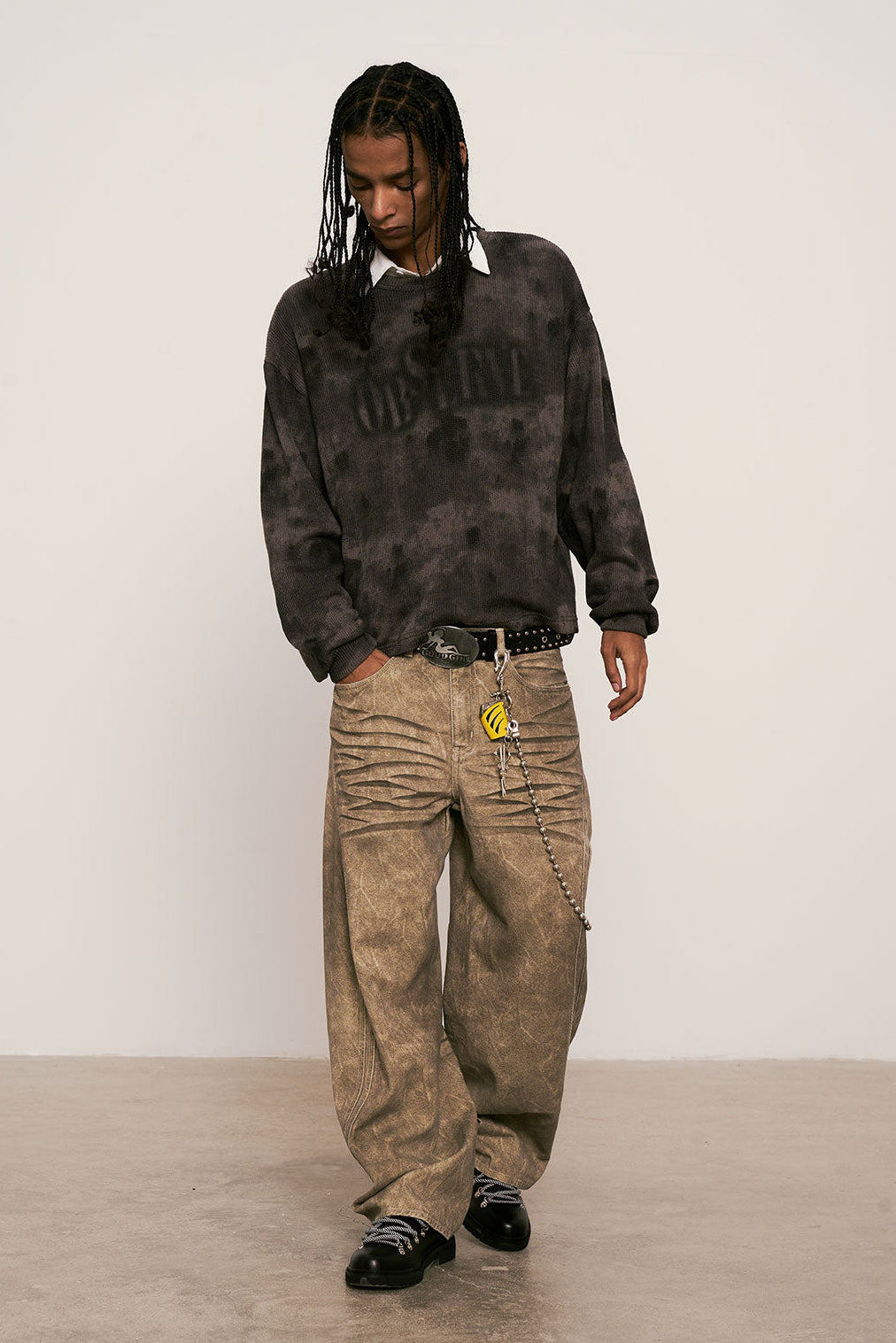 
                  
                    Dark Wash Curved Pants Tan【M25-45Tan】
                  
                