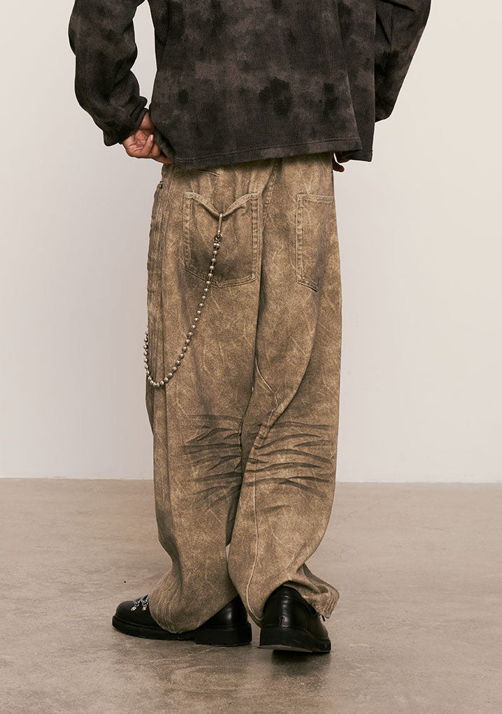 
                  
                    Dark Wash Curved Pants Tan【M25-45Tan】
                  
                