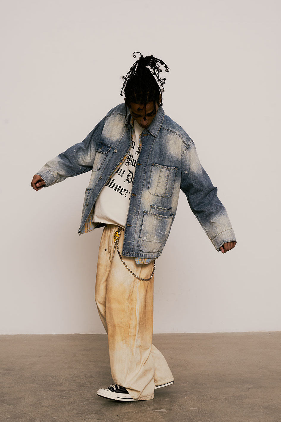 
                  
                    Ageing Coverall Jacket  Blue【M25-51BL】
                  
                