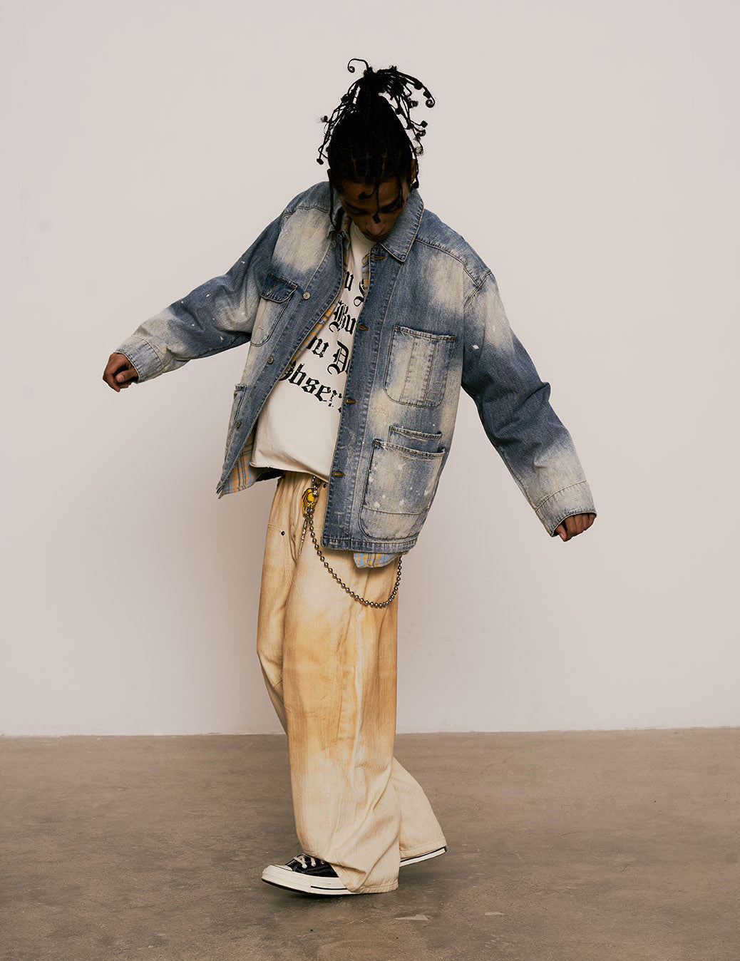 
                  
                    Sulfur Faded Double Knee Ivory【M25-44IY】
                  
                