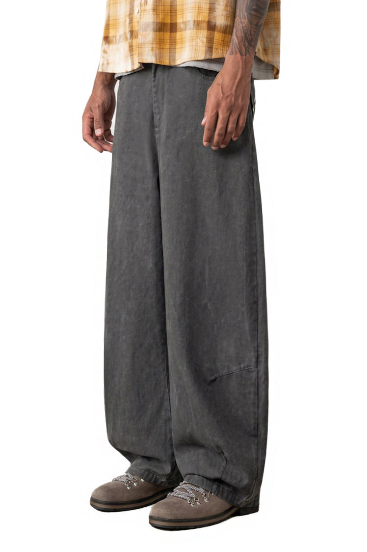 
                  
                    Embroidered Barrel Leg Pants Charcoal【L26-10CH】
                  
                
