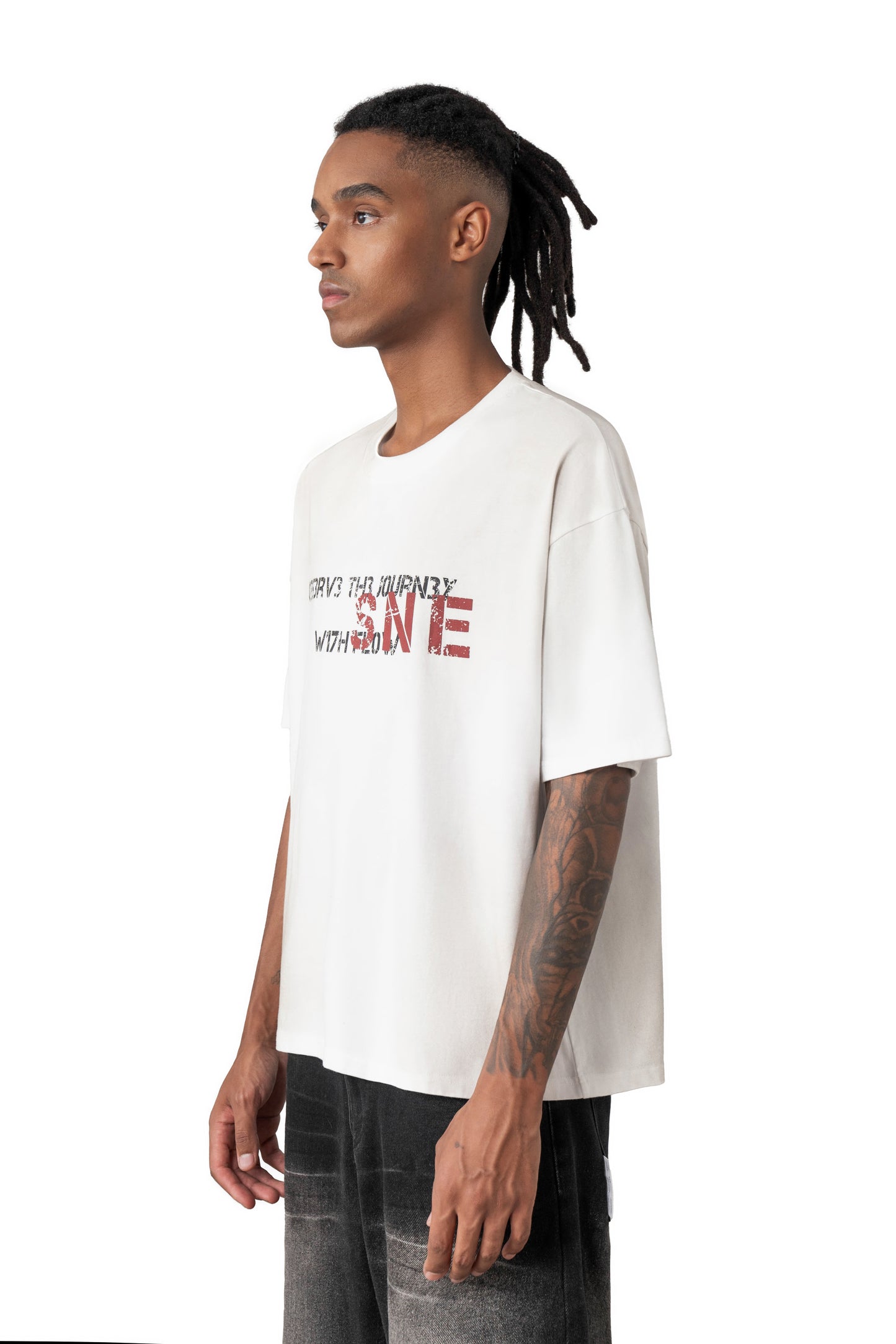 
                  
                    Washed Fade Slogan SS White【M26-T09WH】
                  
                