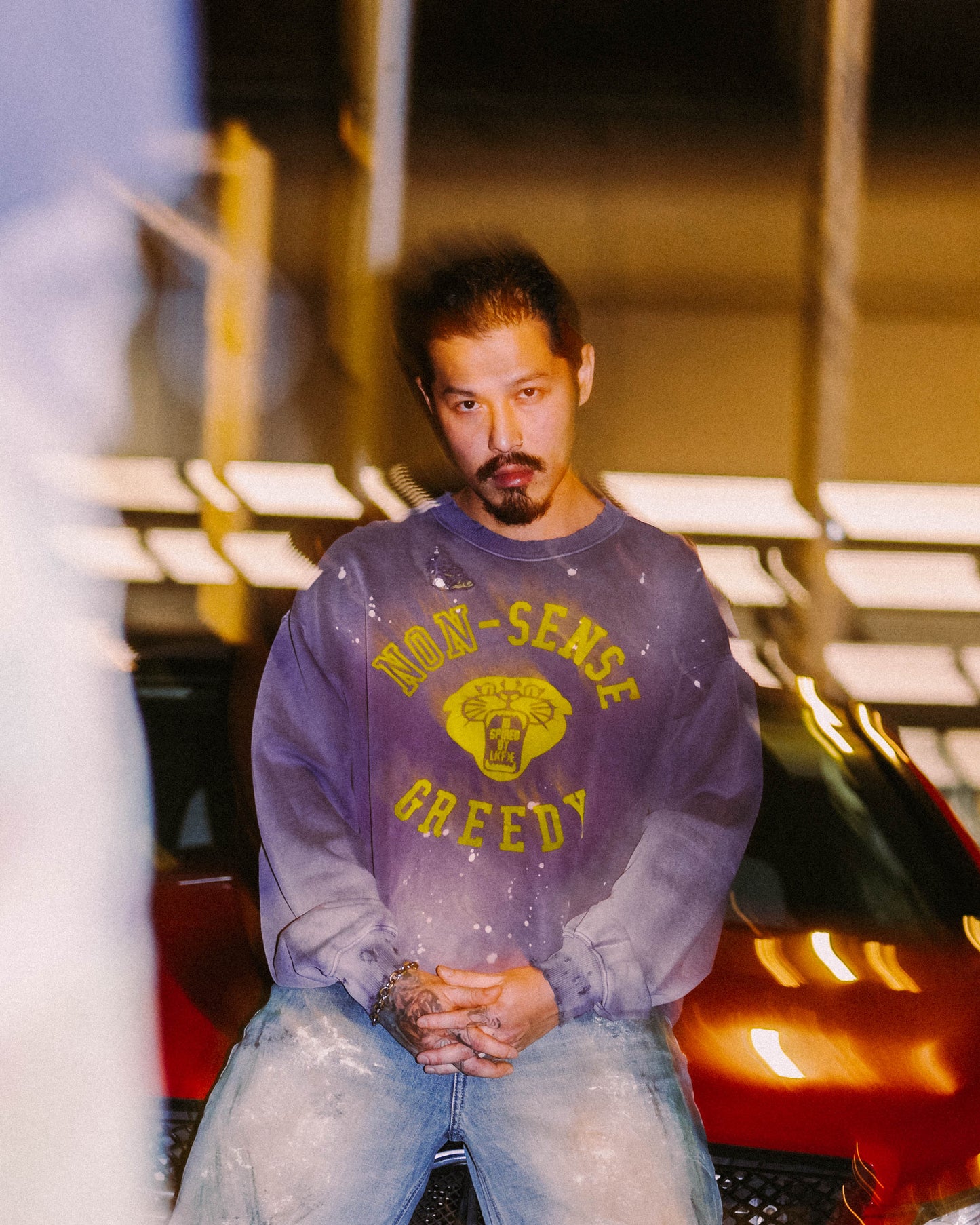 
                  
                    Wash Faded Crewneck Purple【Nonsense-02PP】
                  
                