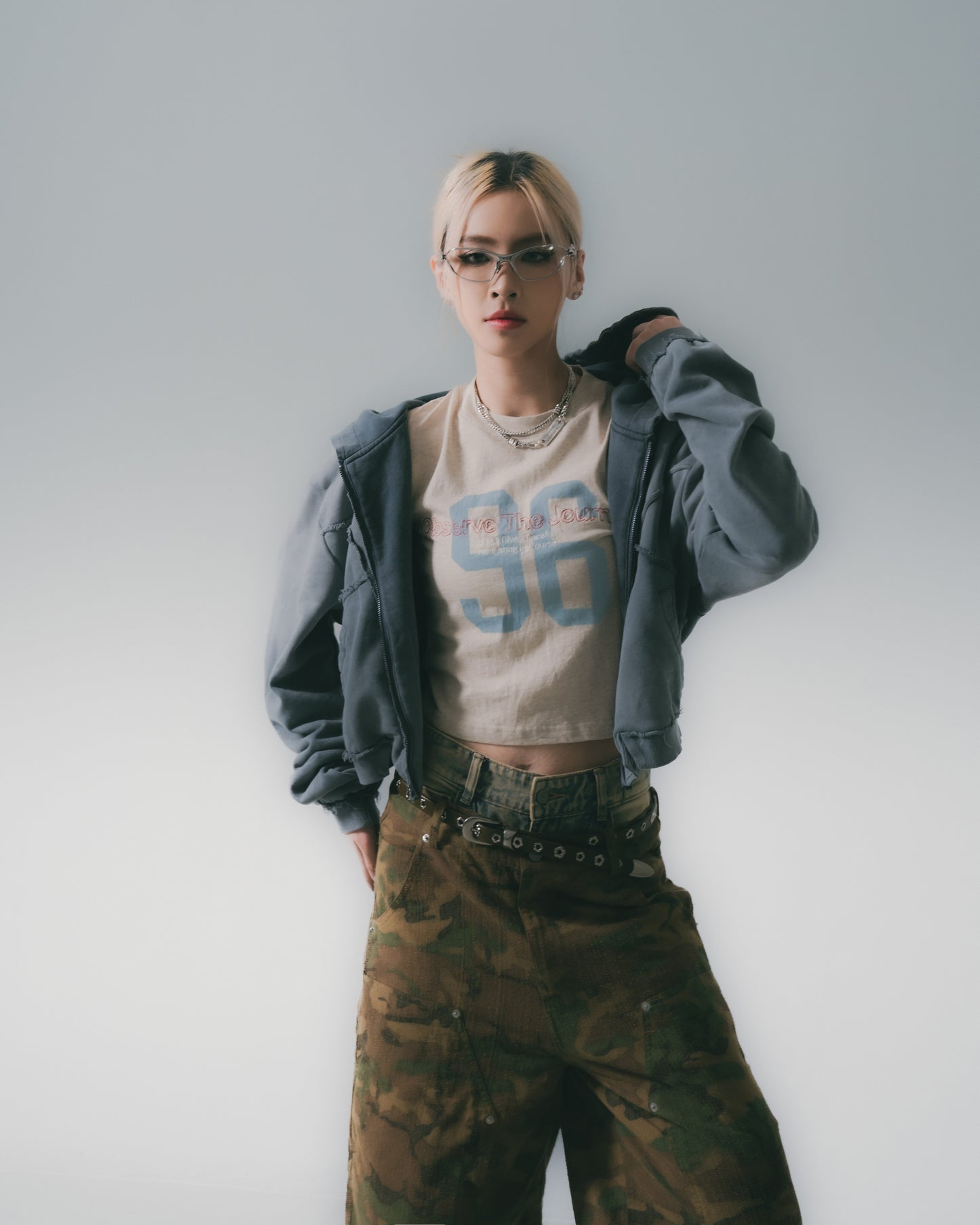 
                  
                    Football Crop T-Shirts Heather White【L25-T03HW】
                  
                