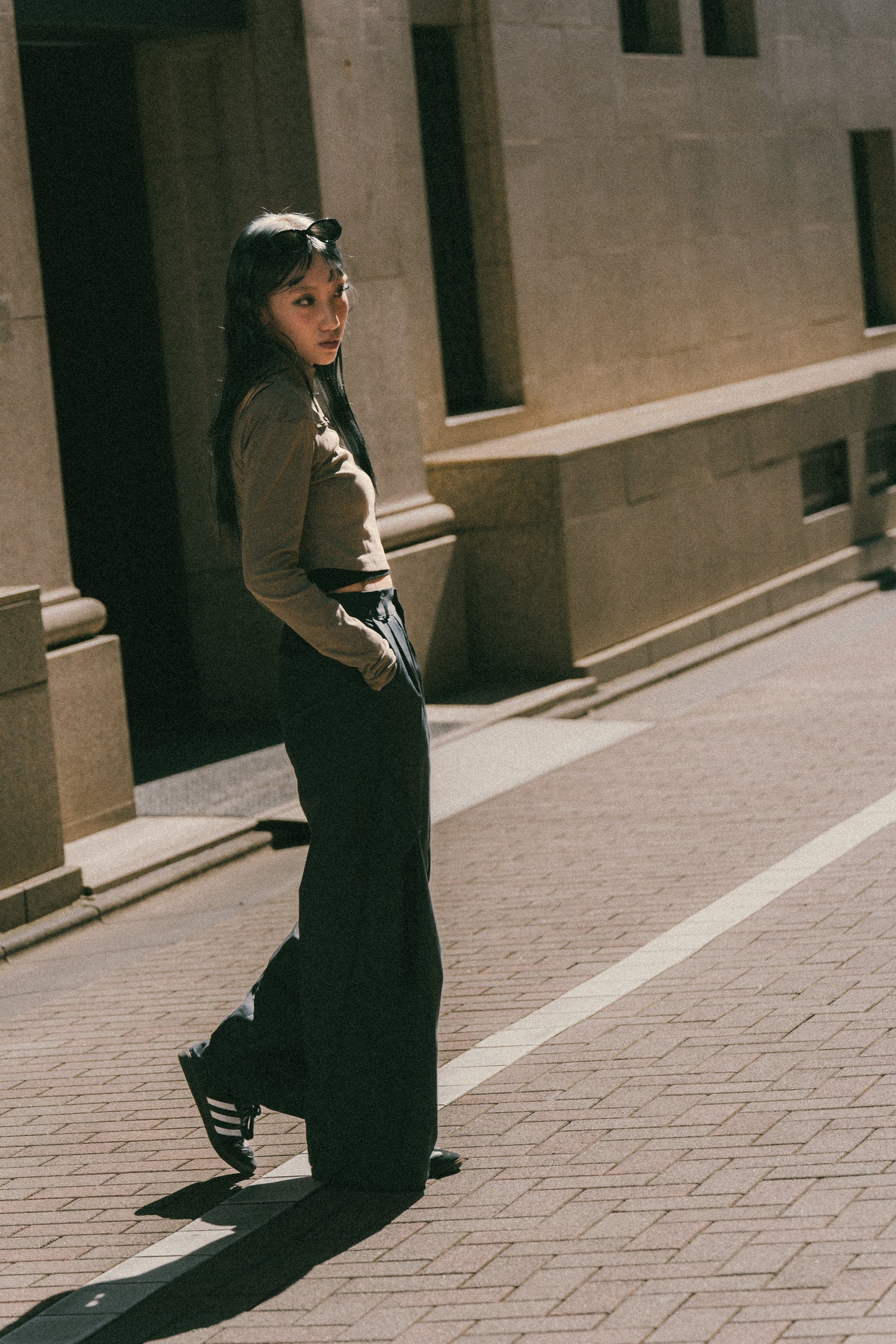 
                  
                    Ruched Long Wide Trousers Steel Grey【L24-45SG】
                  
                