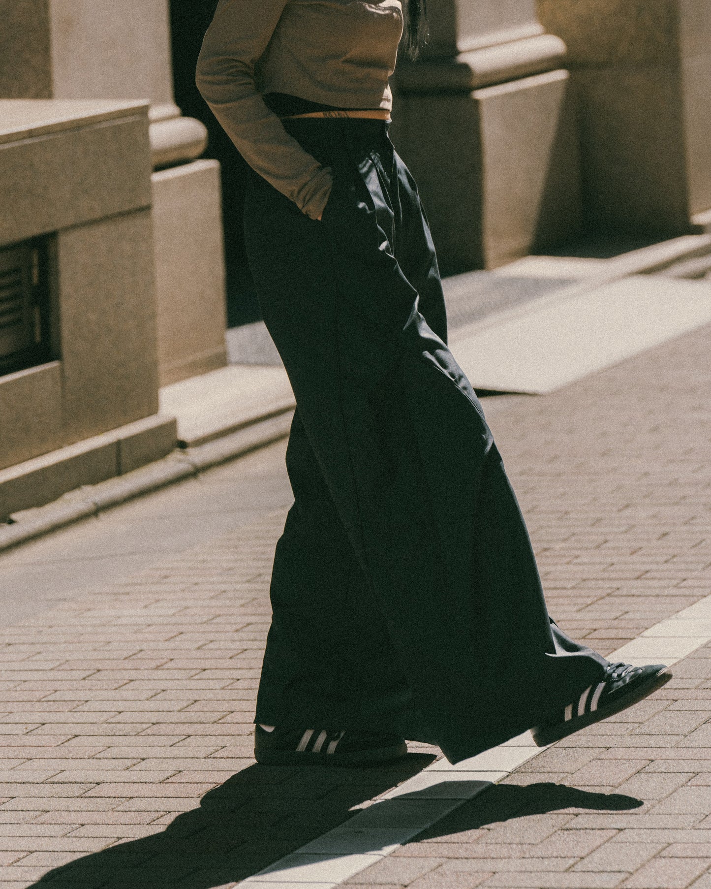 
                  
                    Ruched Long Wide Trousers Steel Grey【L24-45SG】
                  
                