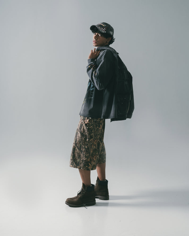 
                  
                    Double Knee Camo Shorts Woodland【M25-02WL】
                  
                